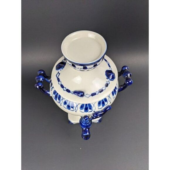 Blue and white Porcelain Urn, Gzhel porcelain Russian Urn - Picture 3 of 7